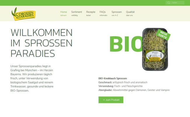Homepage Sprossenparadies Grafing