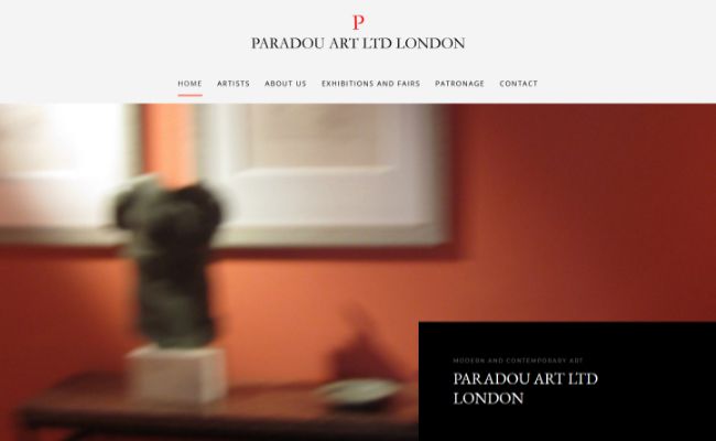 Webseite Paradou Art London