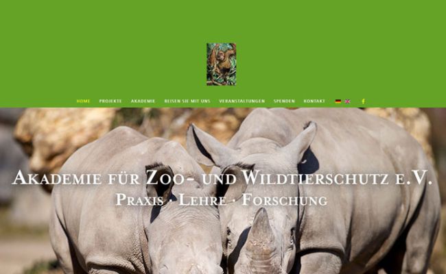 Homepage Akademie für Zoo- und Wildtierschutz