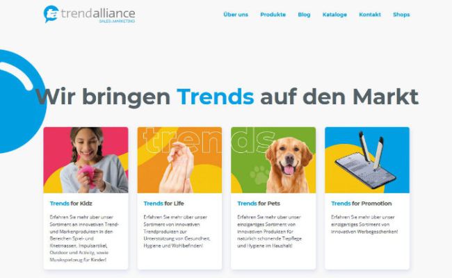 Trendalliance Webseite