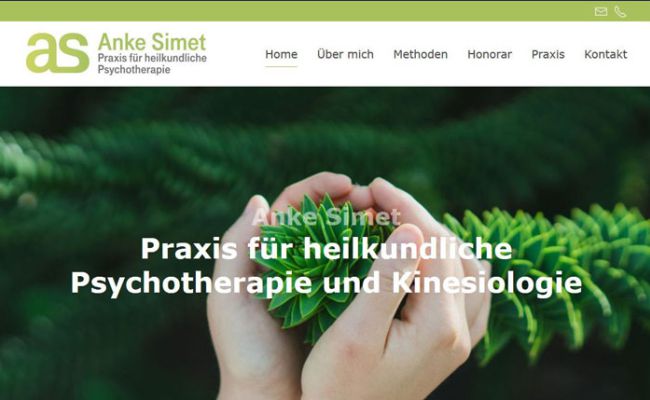 Homepage Anke Simet Praxis für heilkundliche Psychotherapie und Kinesiologie